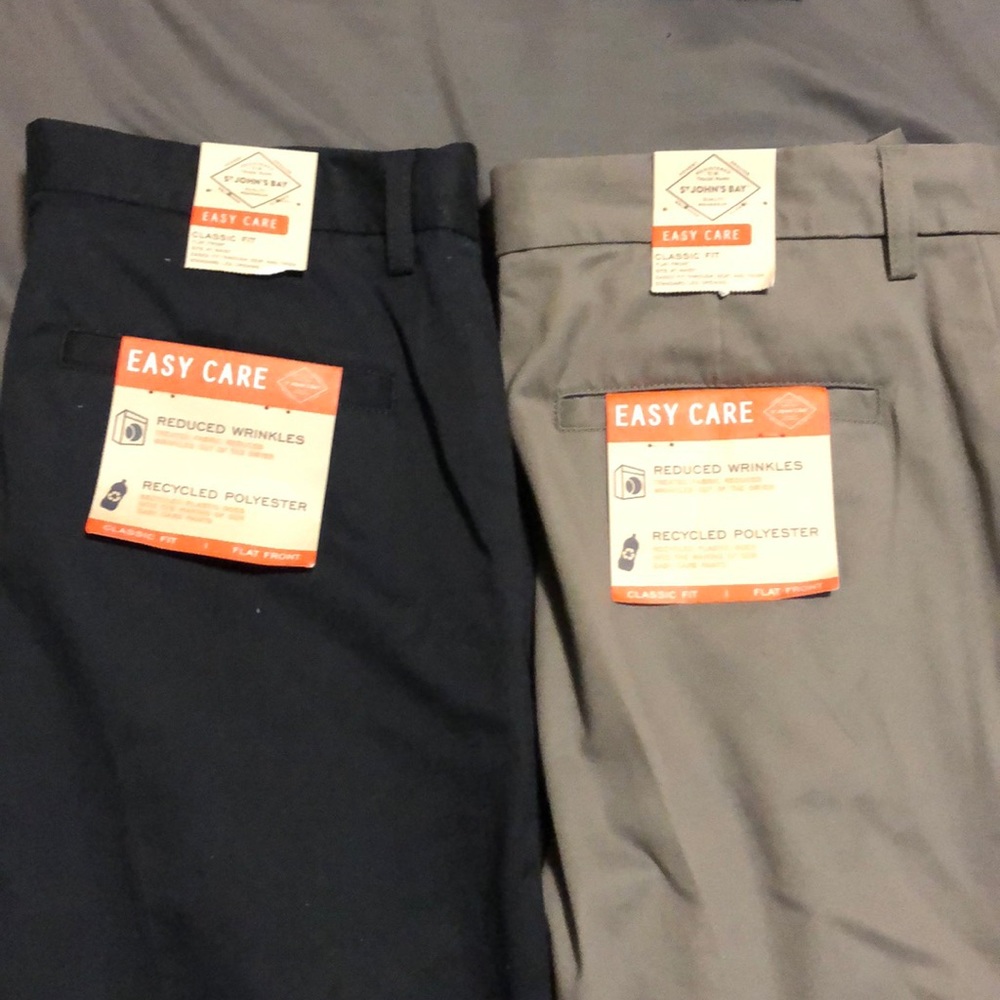 2 pair of St Johns Bay Easy Care Chino.